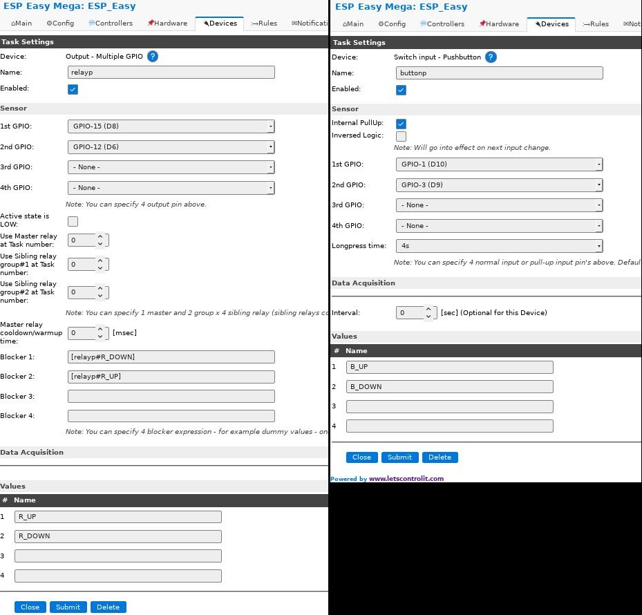 P159&amp;P160 settings