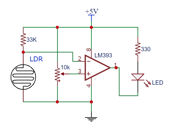 LM393-Comparator-LDR