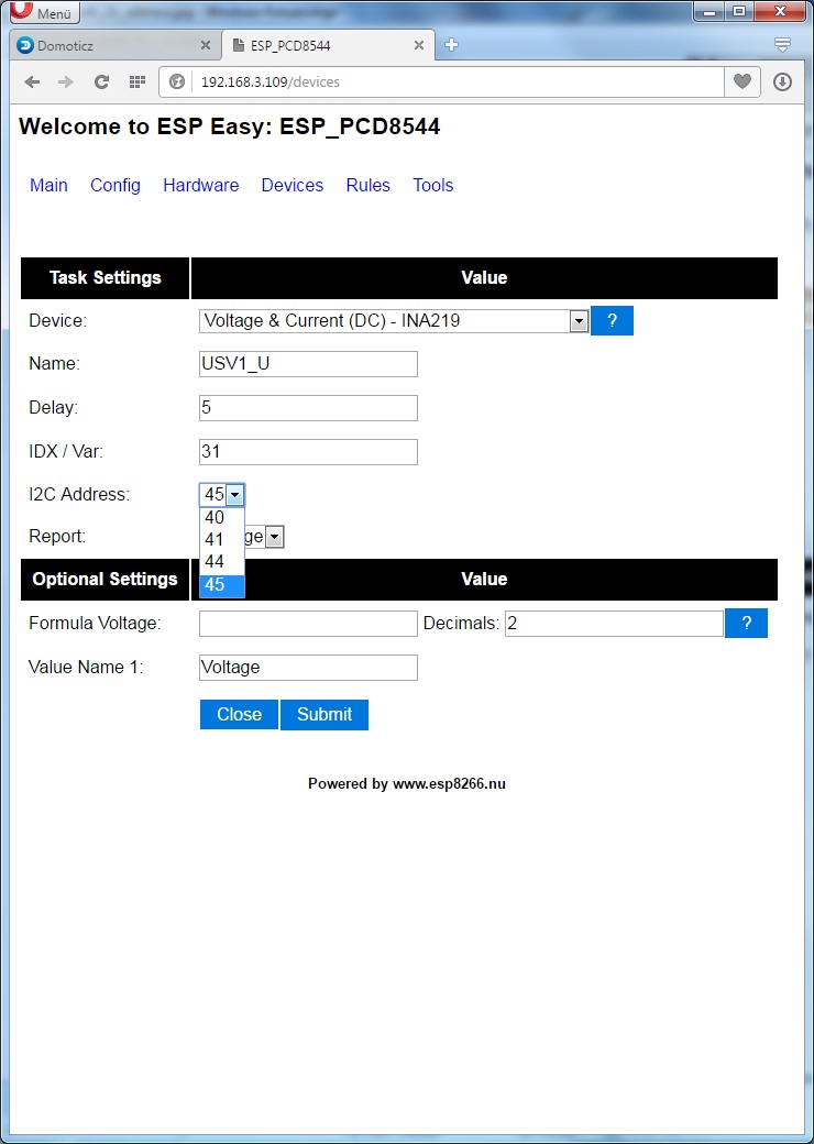 I2c address option