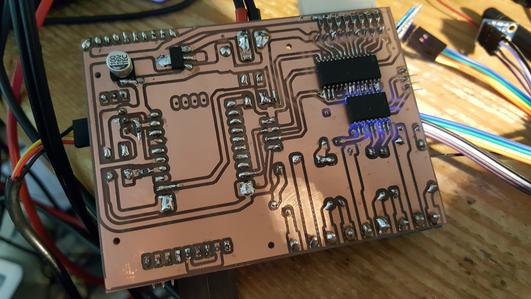 bottom soldered - mcp23017 + ULN2803