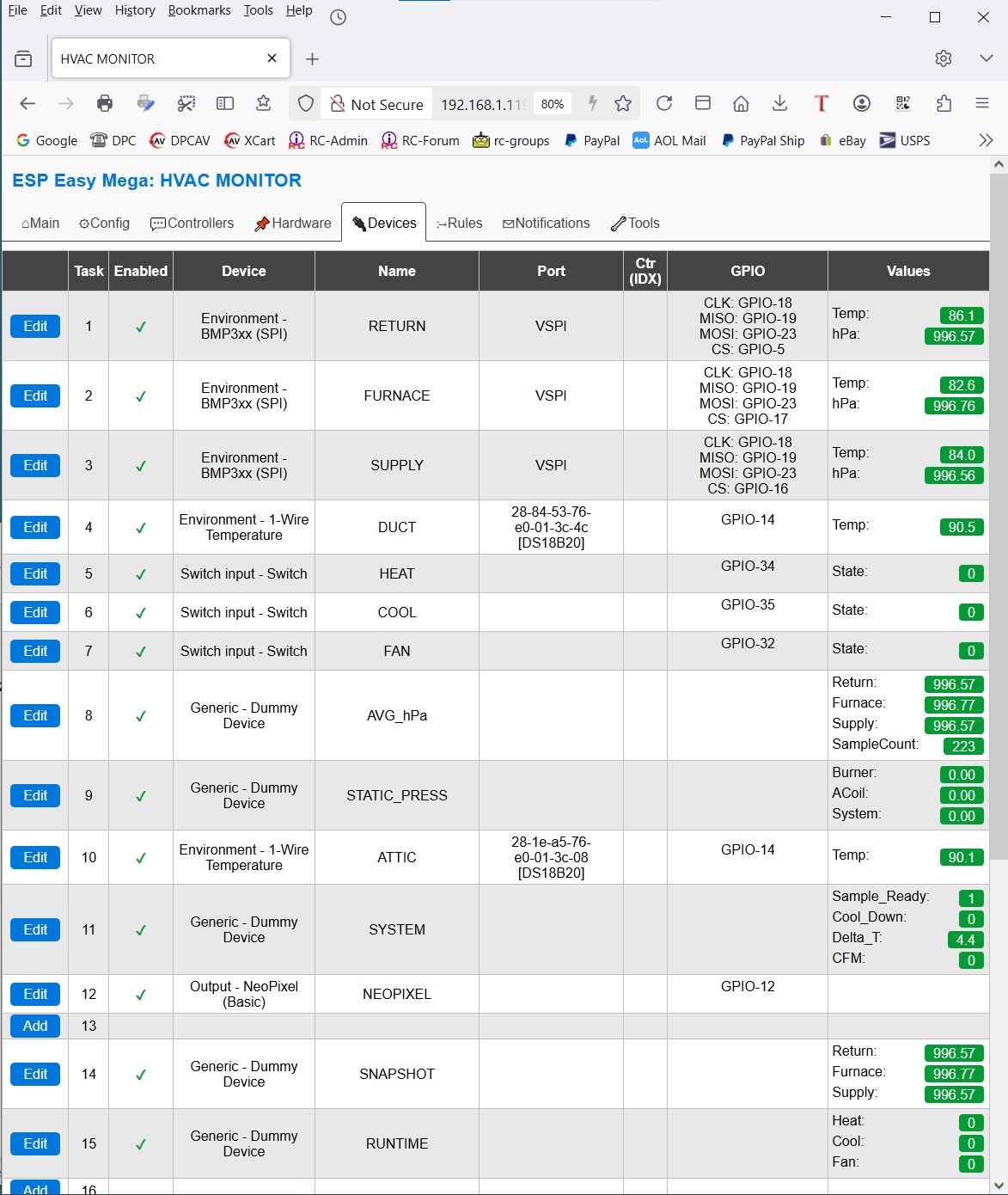 HVAC Monitor Screenshot